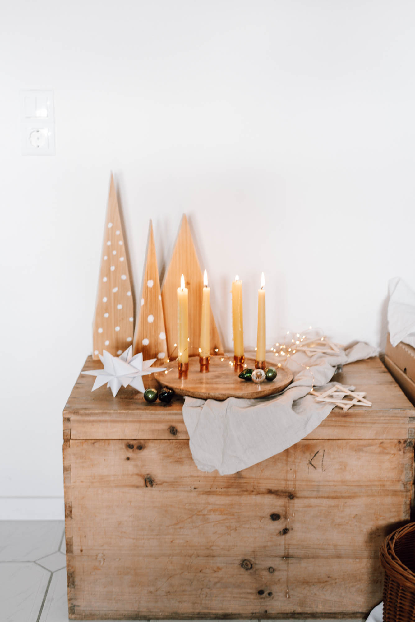 Upcycling DIY Adventskranz Aus Tablett Und Kupferrohren