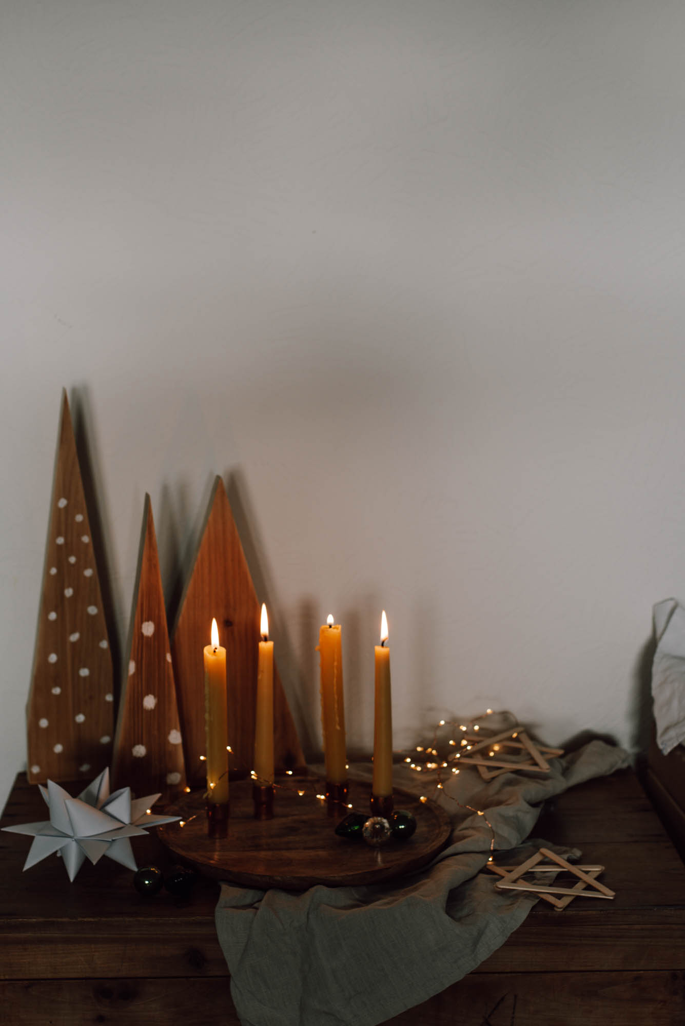 Upcycling DIY Adventskranz Aus Tablett Und Kupferrohren