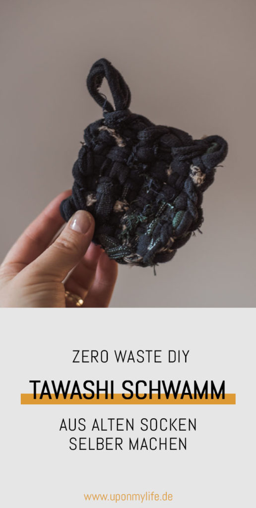 Zero Waste DIY Tawashi: Einfacher Upcycling Schwamm aus alten Socken - so einfach gehts! Socken weiterverwenden und als Schwamm nutzen #tawashi #schwamm #upcycling