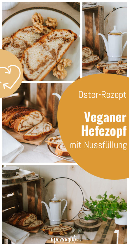 Oster-Rezept: Veganer Hefezopf mit Nussfüllung geht so einfach und schmeckt allen. Perfekt für Osterfrühstück und Osterbrunch mit der Familie