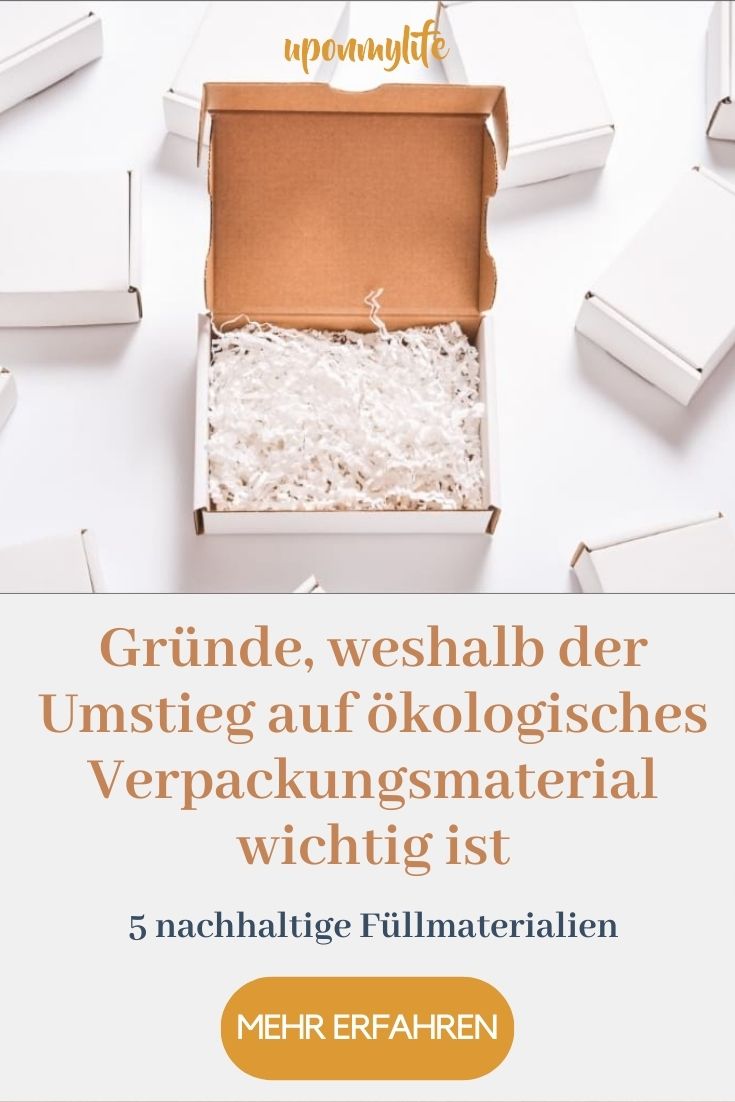 Innovatives Füllmaterial für Pakete: nachhaltige und umweltfreundliche Alternativen im Versand. Verpackungsmaterial aus Wellpappe, Maisstärke, Altpapier, ...