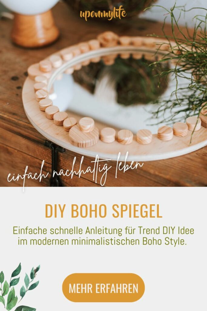 DIY Spiegel im Boho Look: Einfache schnelle Anleitung für Trend DIY Idee im modernen minimalistischen Boho Style. Auch als Geschenkidee.