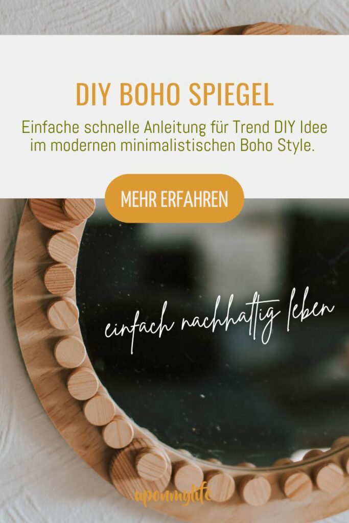 DIY Spiegel im Boho Look: Einfache schnelle Anleitung für Trend DIY Idee im modernen minimalistischen Boho Style. Auch als Geschenkidee.