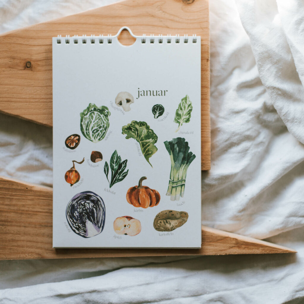 Dein Saisonkalender für das ganze Jahr: Obst, Gemüse und Nüsse lokal, saisonal und regional einkaufen, auch wenn wir kaum Zeit dafür haben