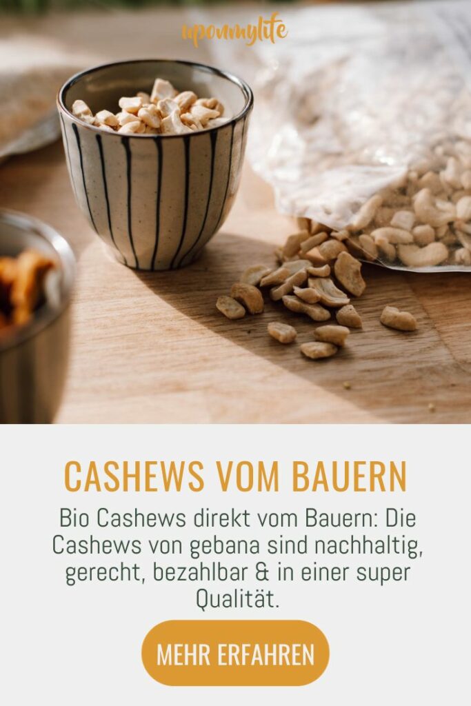 Bio Cashews direkt vom Bauern: Die Cashews von gebana sind nachhaltig, gerecht, bezahlbar & in einer super Qualität. Lest hier mehr dazu