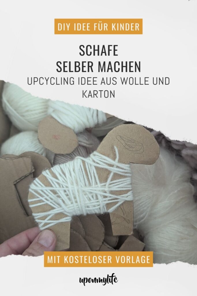 DIY Schafe basteln leicht gemacht: Entdeckt die süße Bastelanleitung für flauschige Schafe aus Karton und Wolle inklusive kostenloser Vorlage zum Ausdrucken.